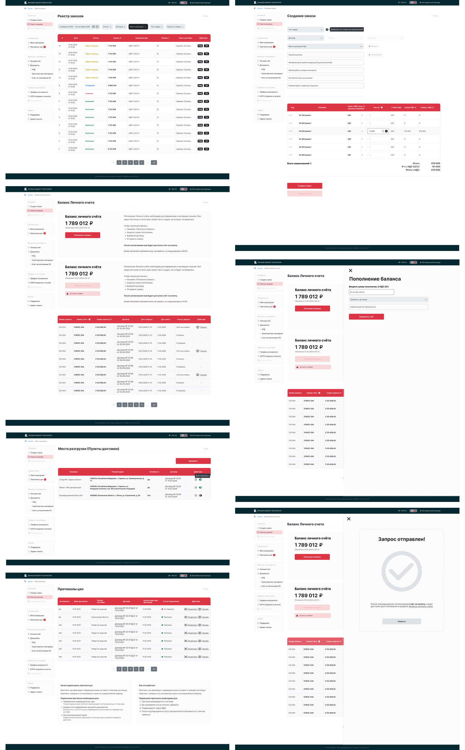 Дизайн страниц проекта «Платформа Цифрового Взаимодействия. B2B»